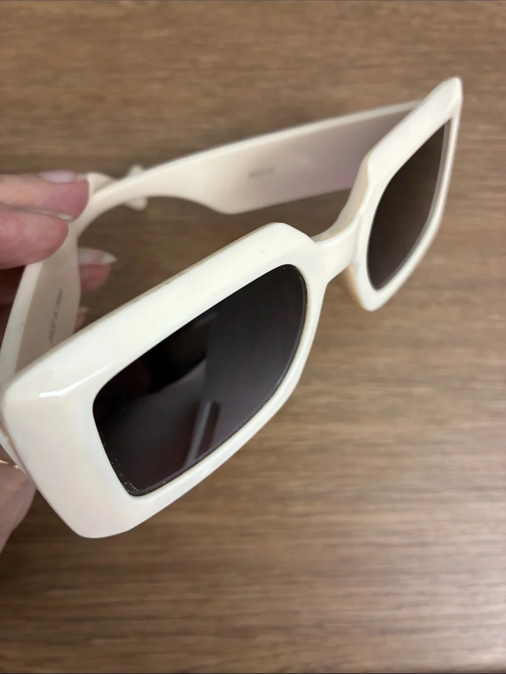 Hollywood Cream Rectangular Women's Sunglasses